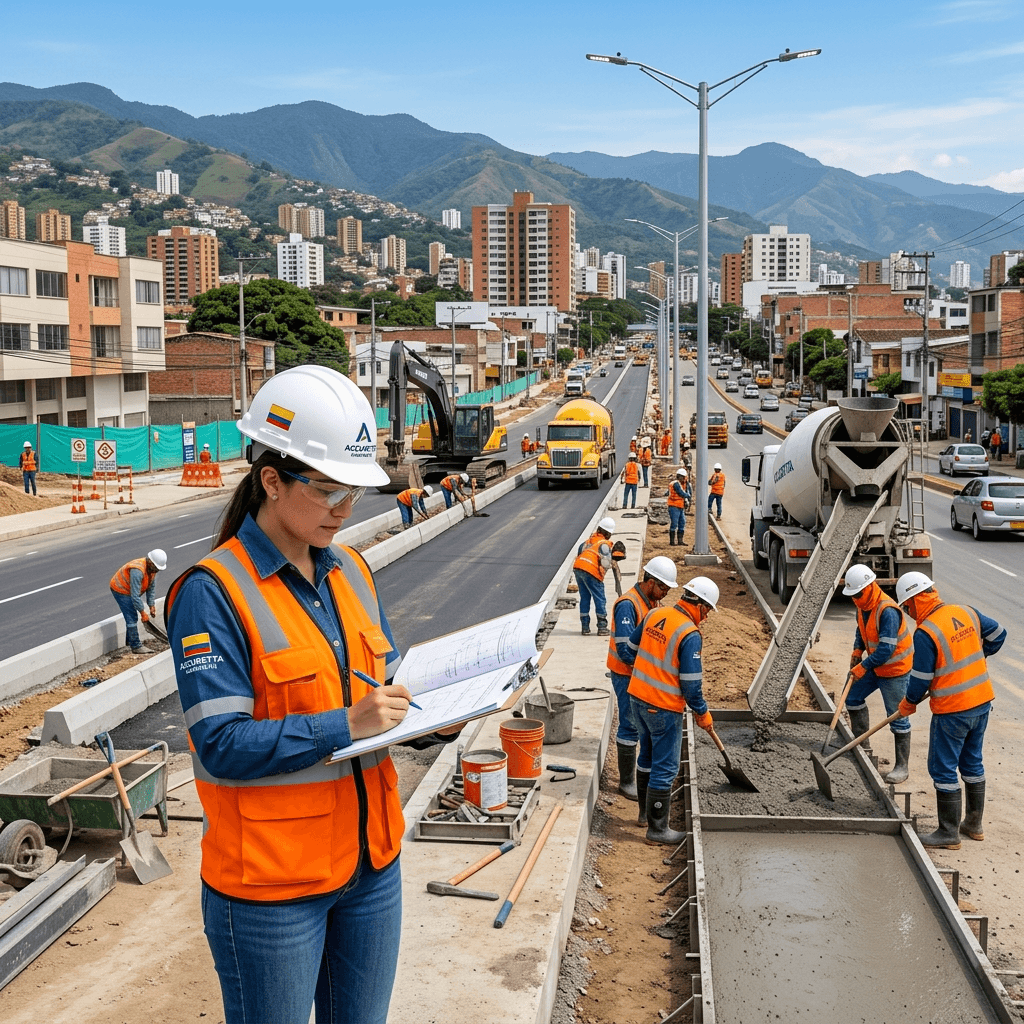 Supervisión técnica de mezclas asfálticas en concesiones 4G 5G Colombia — Accuretta Ingeniería