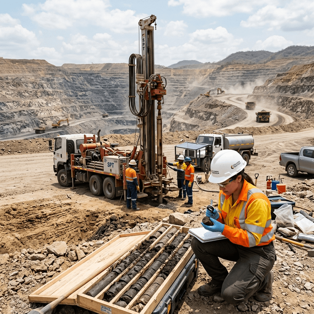 Accuretta Geotecnia, caracterización de subsuelo y sondeos SPT en minería y proyectos energéticos en Colombia